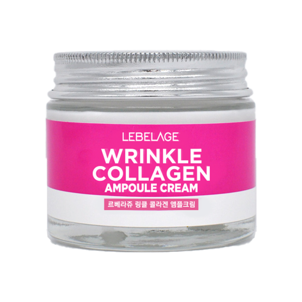 LEBELAGE Wrinkle Collagen Ampoule Cream 70ml for Advanced Elasticity Tightening and Deep Hydration Anti-Aging Care _ Made in Korea